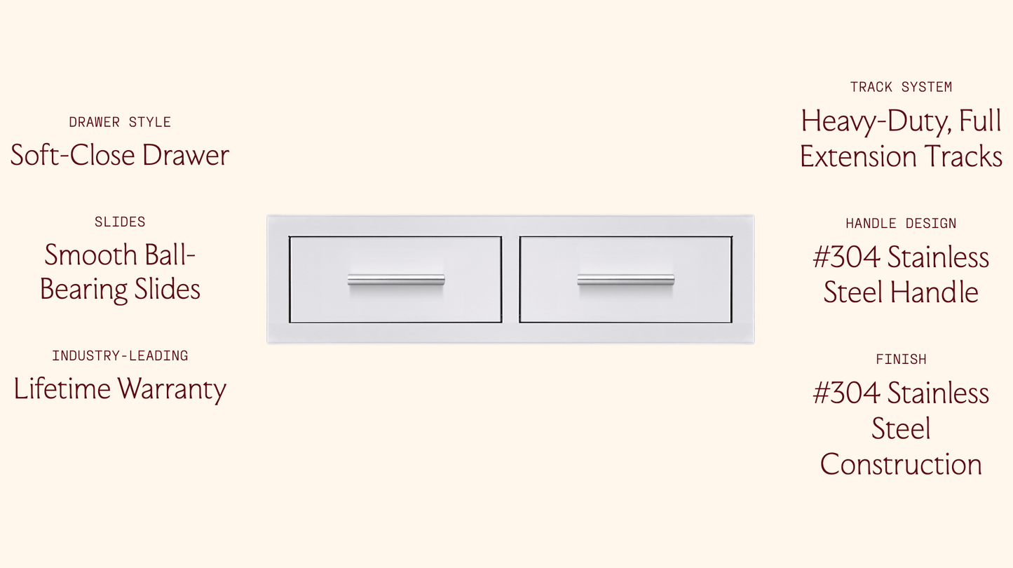 SUMMERSET™ 32″ Double Horizontal Drawer
