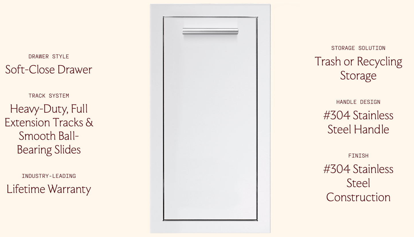 SUMMERSET™ 14″ Narrow Trash Drawer