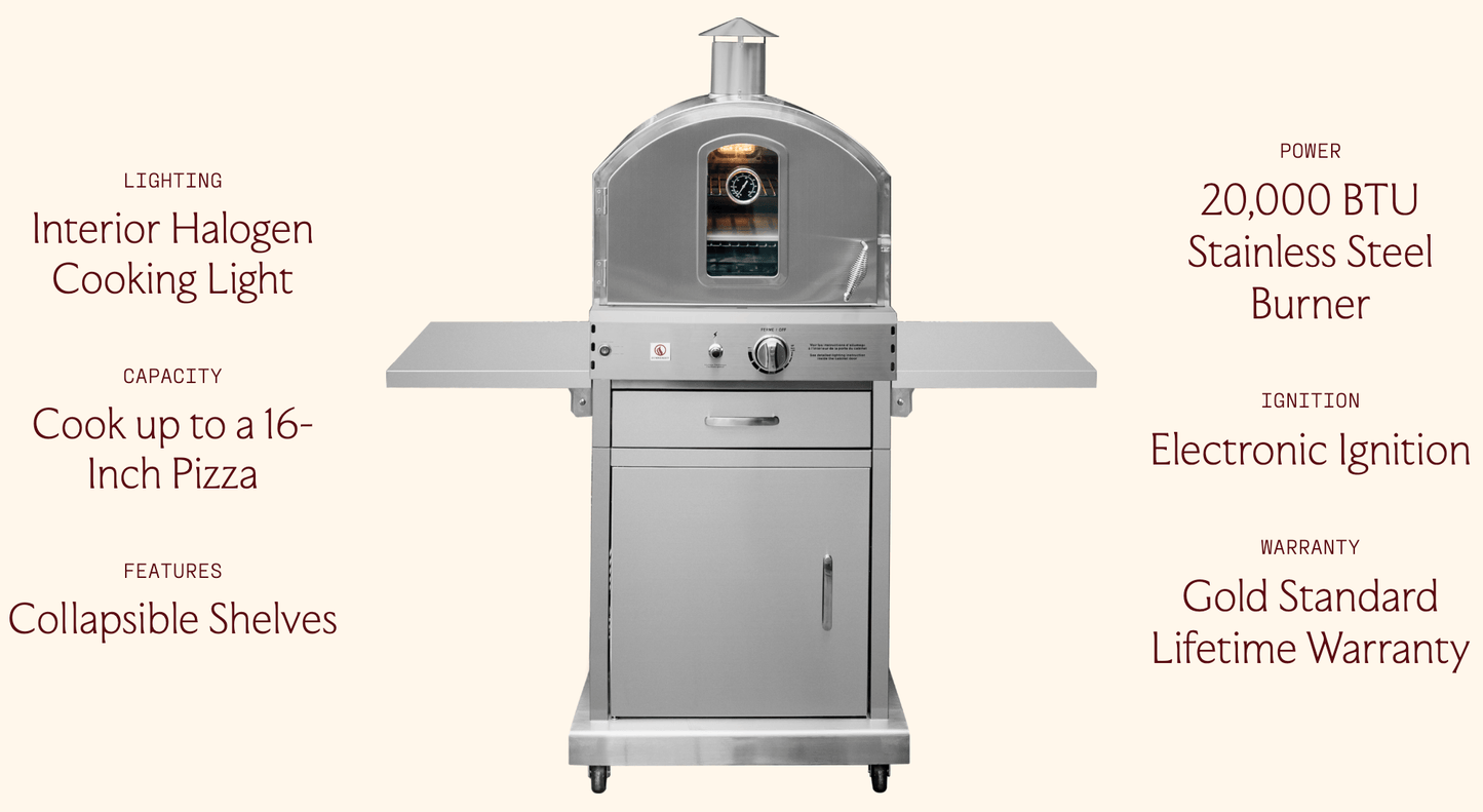 SUMMERSET™ Outdoor Freestanding Gas Pizza Oven [NG or LP]