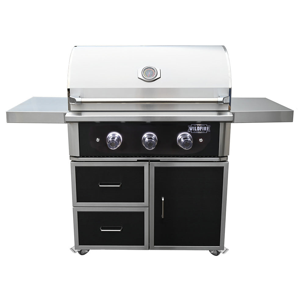 Wildfire 30" Freestanding Pre-Assembled Grill Cart [2 Color Options]