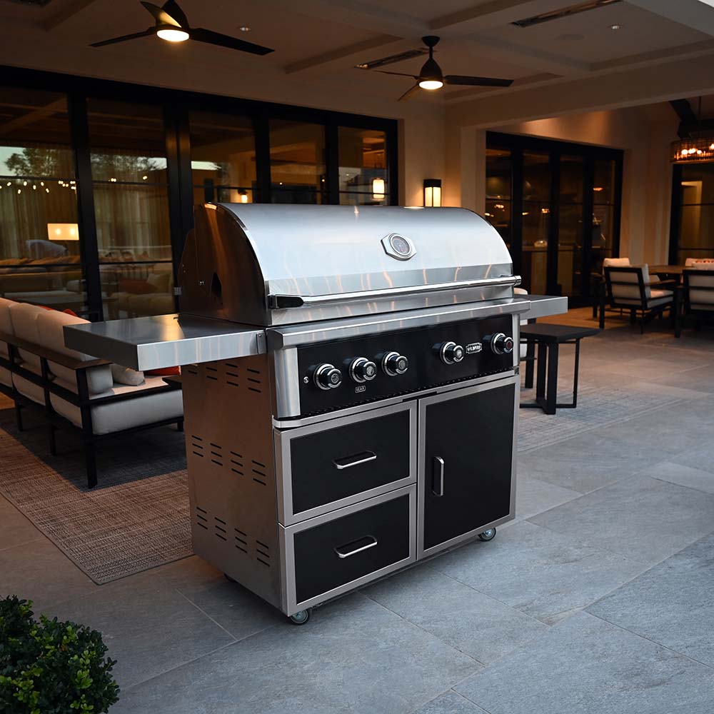 Wildfire 42" Freestanding Pre-Assembled Grill Cart [2 Color Options]
