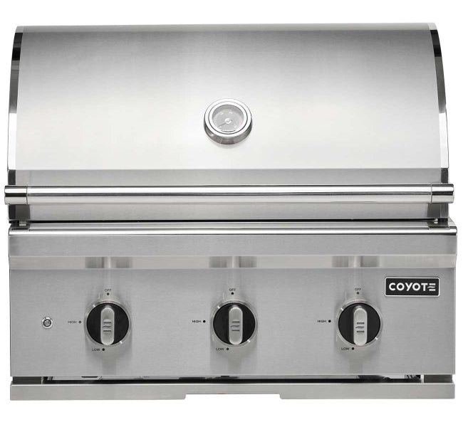 Front view of Coyote C-Series 30-inch built-in gas grill
