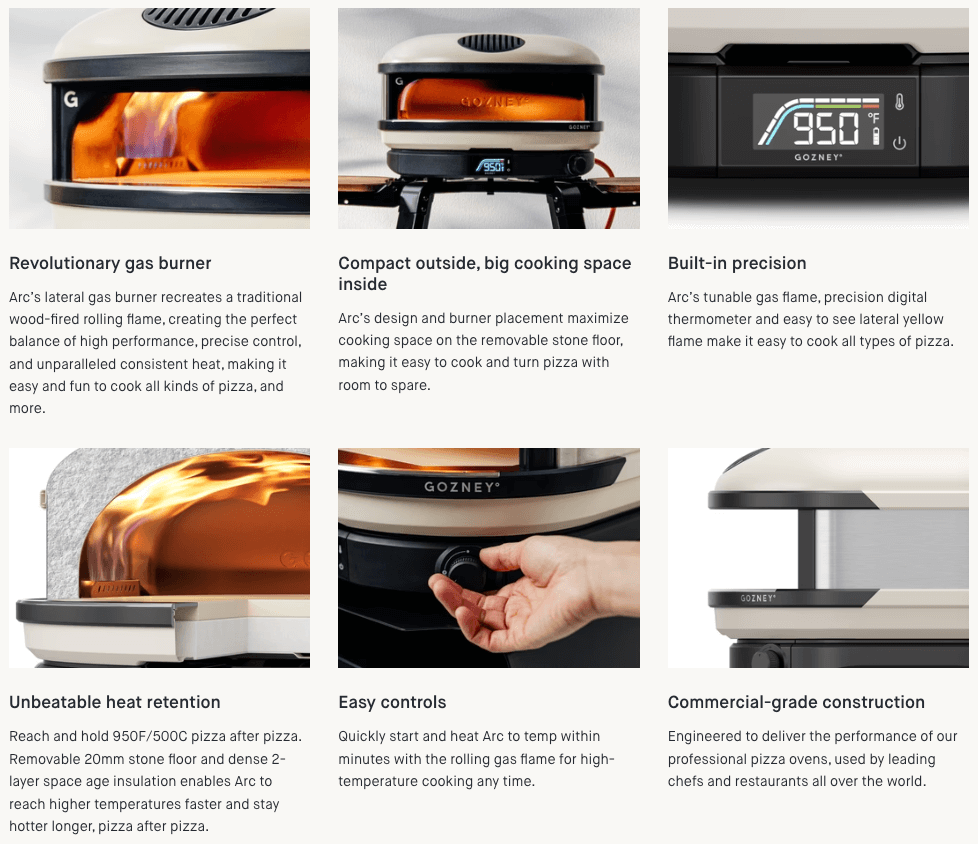 GOZNEY° Arc — Propane Pizza Oven [Off Black]