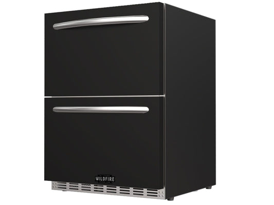 Wildfire Black Stainless Steel Sleeve for 24" Dual-Door Outdoor Refrigerator