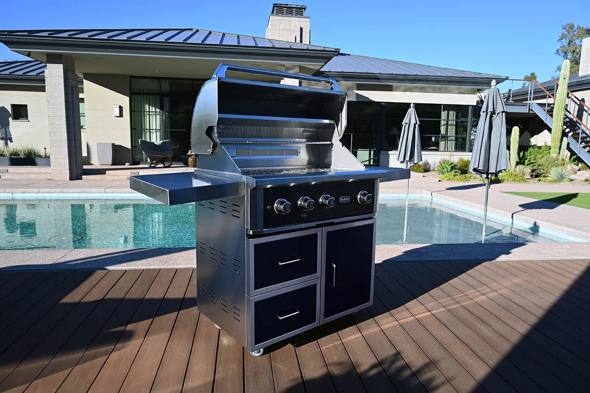 Wildfire 36" Freestanding Pre-Assembled Grill Cart [2 Color Options]