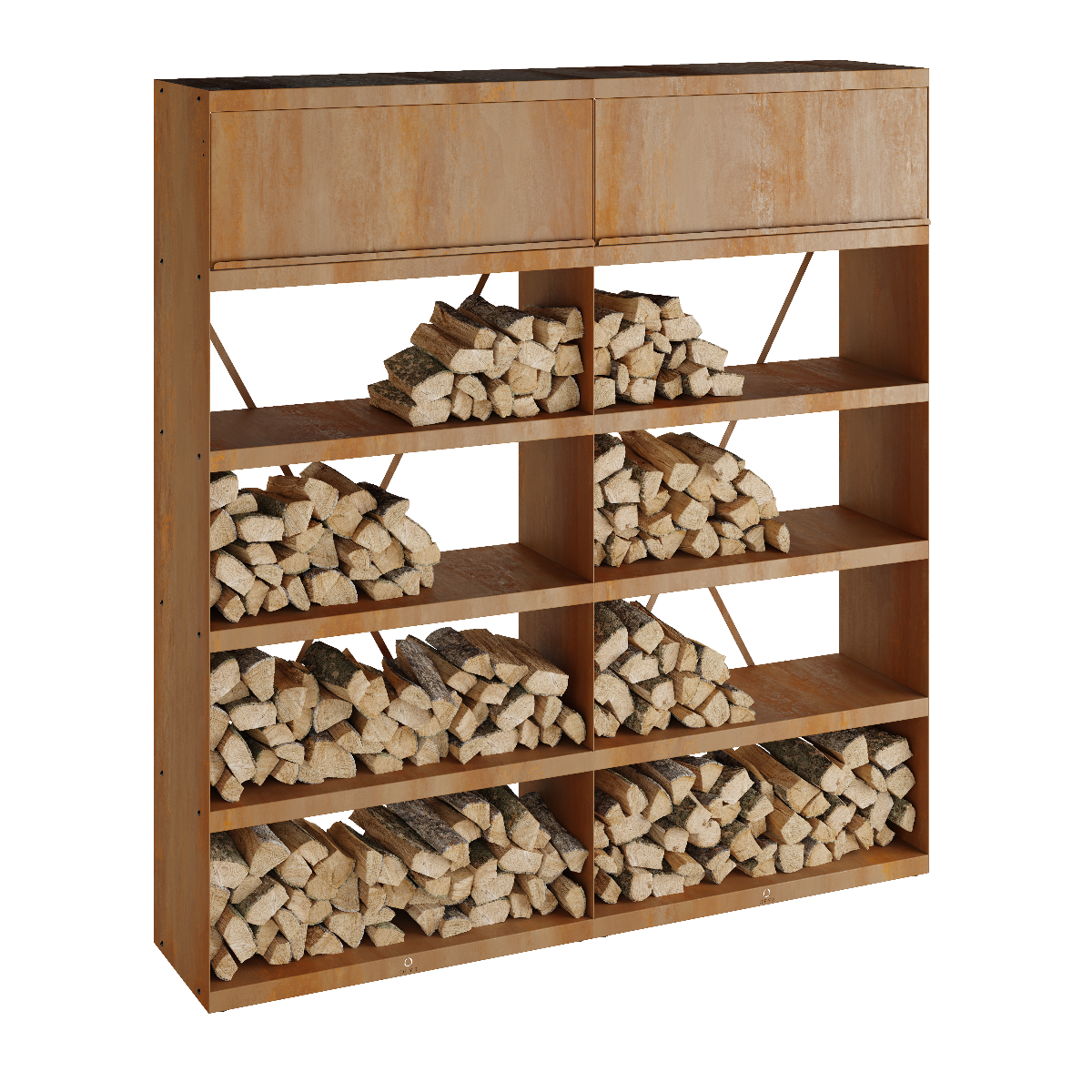 OFYR® Wood Storage Corten 200 - 2 Color Options — Main Image with transparent background